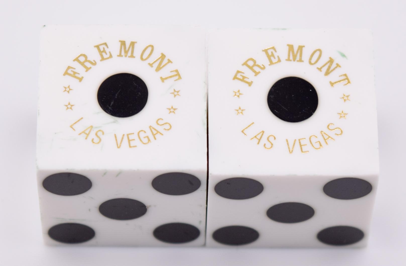 Fremont Casino Used White Dice Las Vegas Nevada