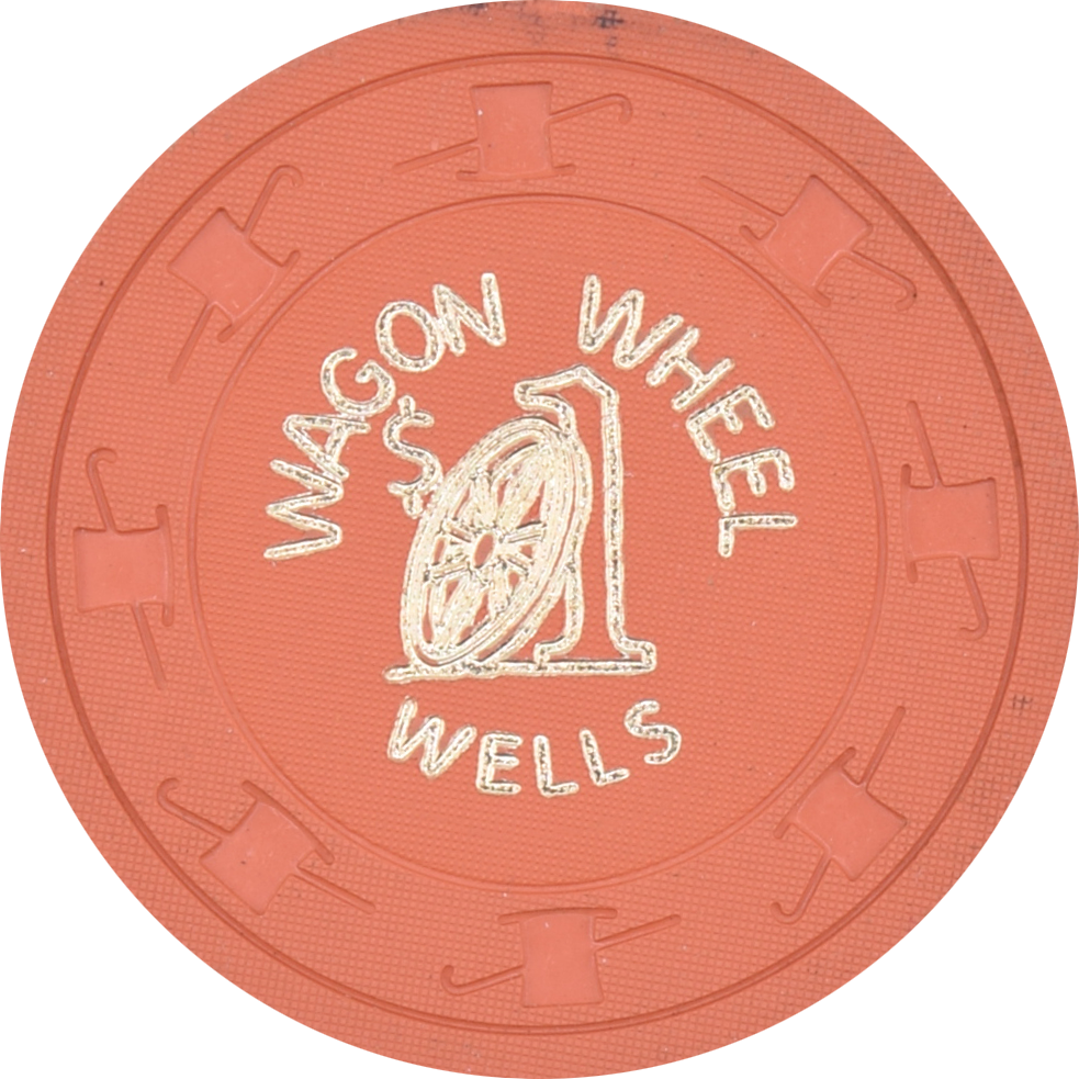 Wagon Wheel Casino Wells Nevada $1 Chip Chip 1955