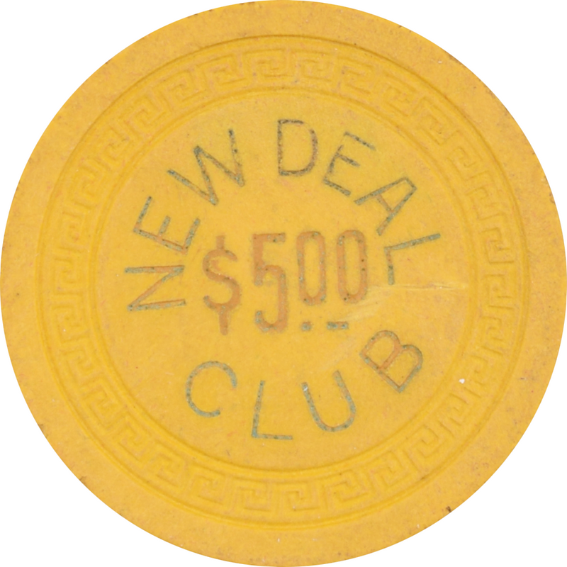 New Deal Club Casino Elko Nevada $5 Chip 1940s