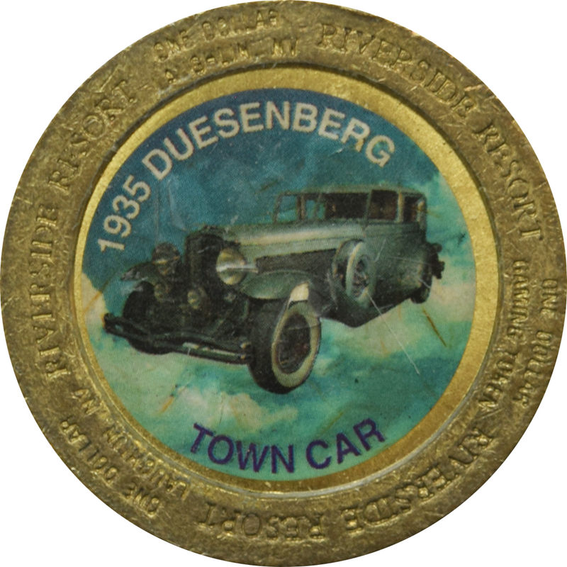 Riverside Hotel / Casino Reno Nevada $1 1935 Duensenburg Town Car Token 1996