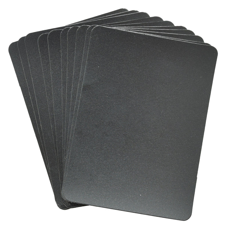 10 Black Poker Sized Cut Cards