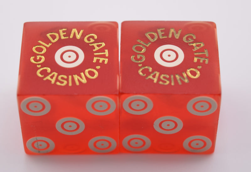 Golden Gate Las Vegas Casino Pair of Dice 1980s