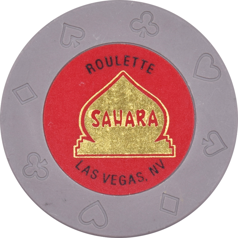 Sahara Casino Las Vegas Nevada Grey Red Inlay Roulette Chip 1998