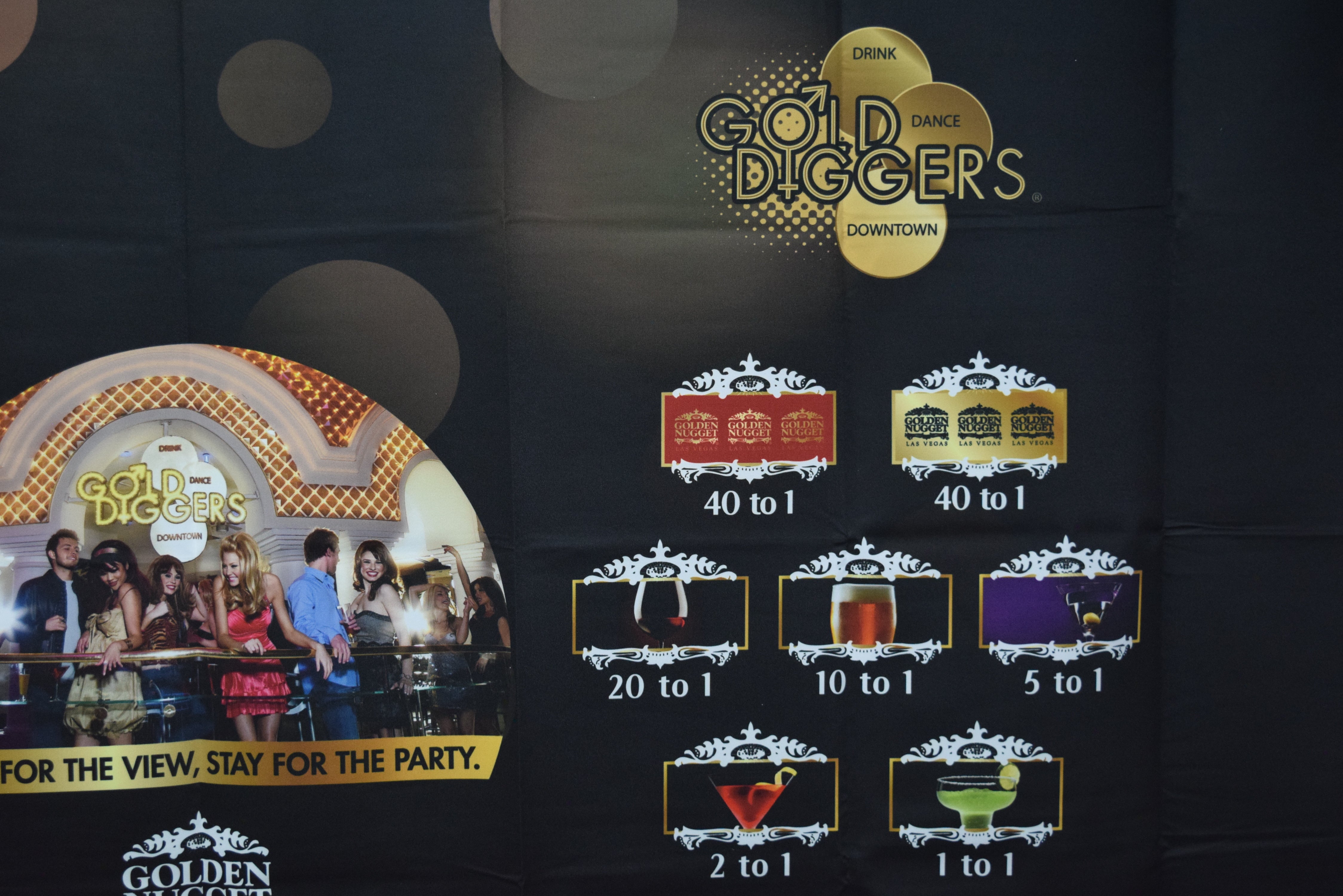 Golden Nugget Casino Las Vegas Nevada Prize Wheel Gold Diggers Layout