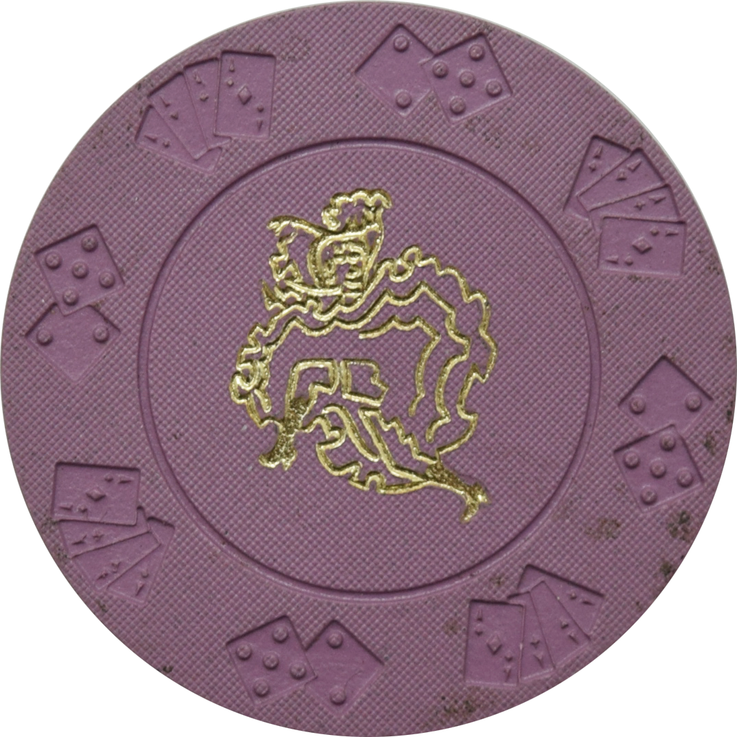 Diamond Tooth Gertie's Casino Dawson City Yukon Canada $1 Purple DieCar Chip