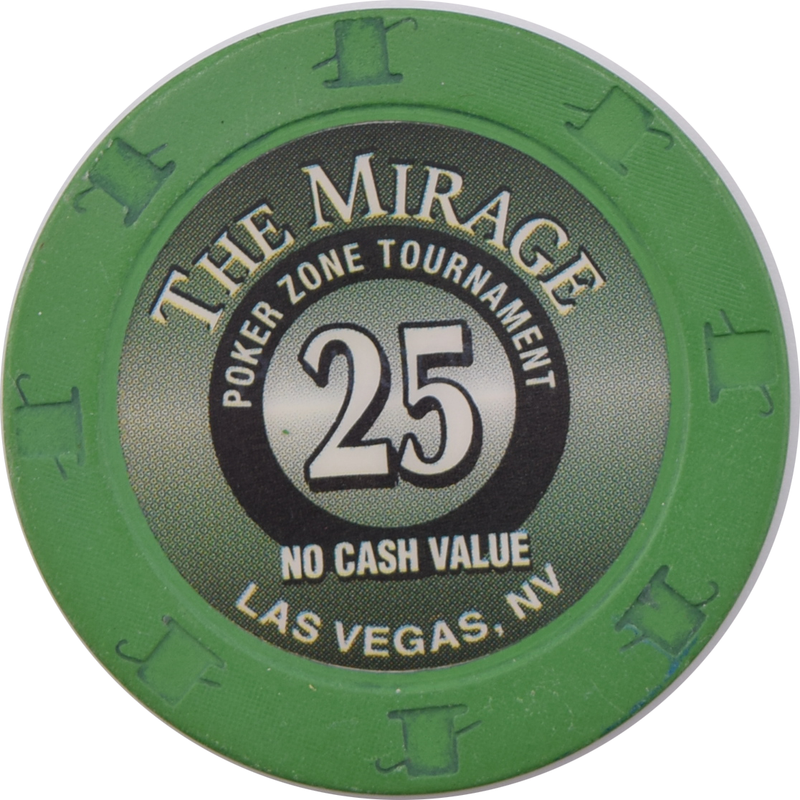 Mirage Casino Las Vegas Nevada Poker Zone Tournament $25 NCV Chip 1999