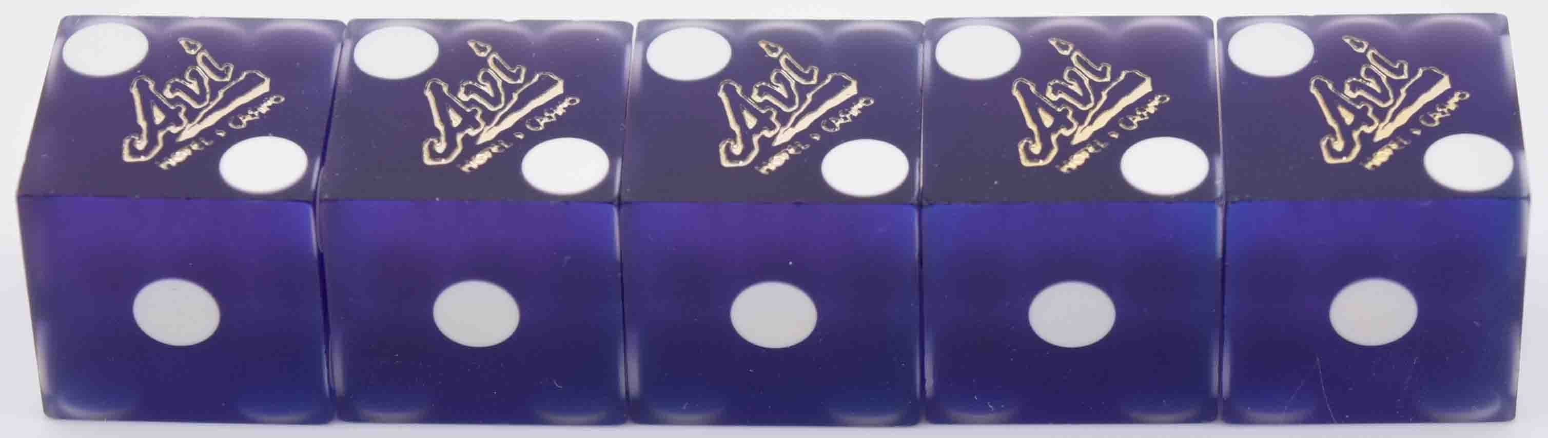 Avi Casino Laughlin Nevada Blue Stick of Matching Number Dice