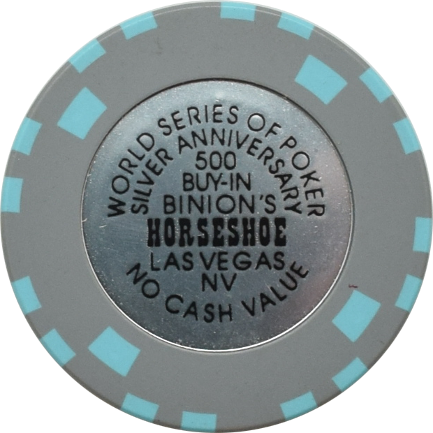 Horseshoe Club (Binion's) Casino Las Vegas Nevada $500 Buy In Silver Anniversary NCV Chip 1994