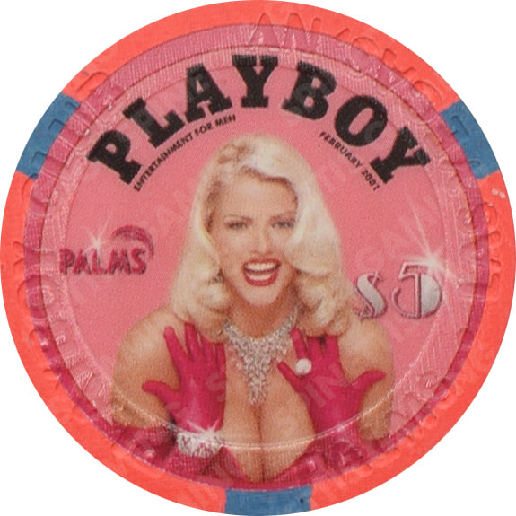 Playboy Palms Casino Las Vegas Nevada $5 Anna Nicole Smith (Two Hands) Chip 2007