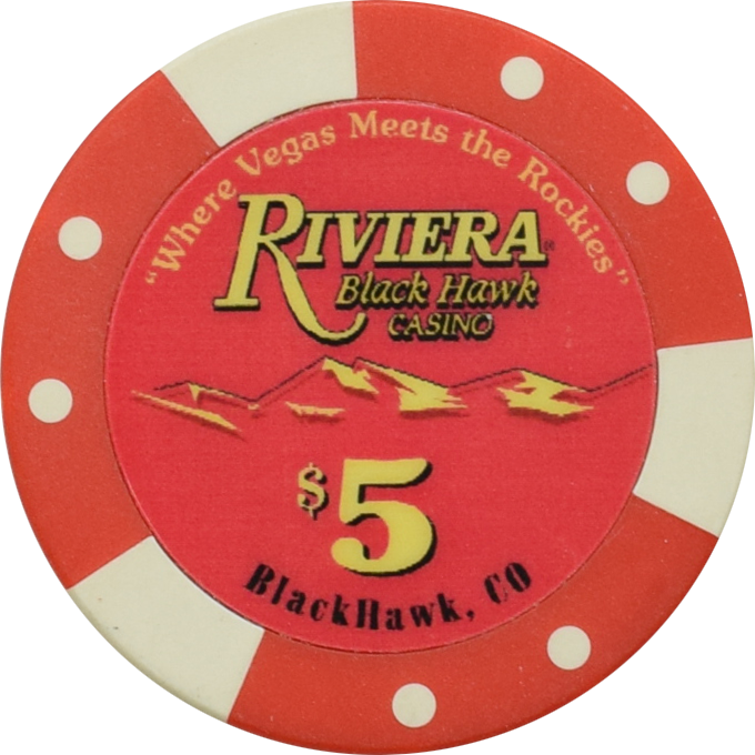 Riviera Casino Black Hawk Colorado $5 Chip