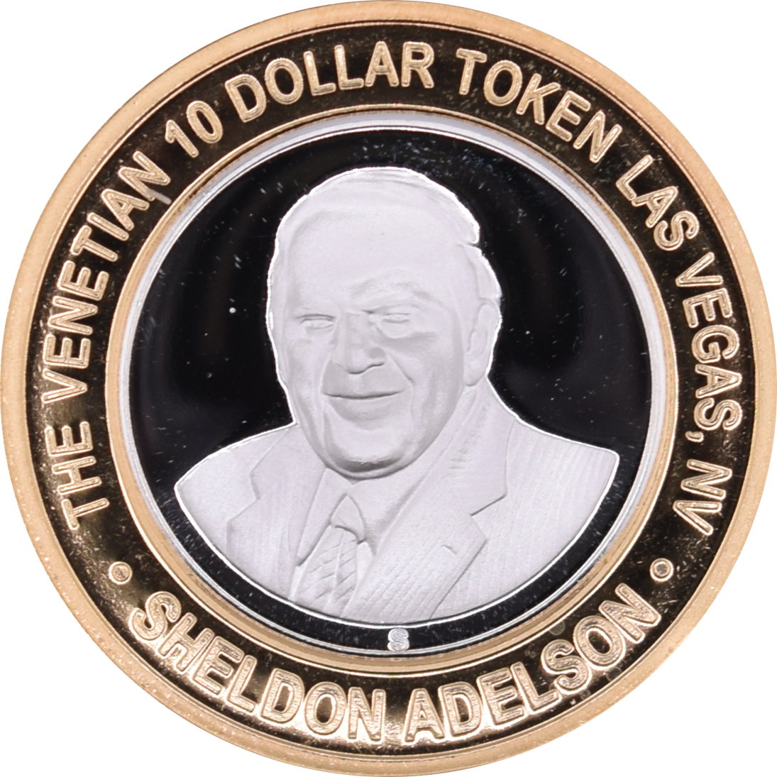 The Venetian Casino Las Vegas "Sheldon Adelson / Venetian Macau" $10 Silver Clad Strike 2014