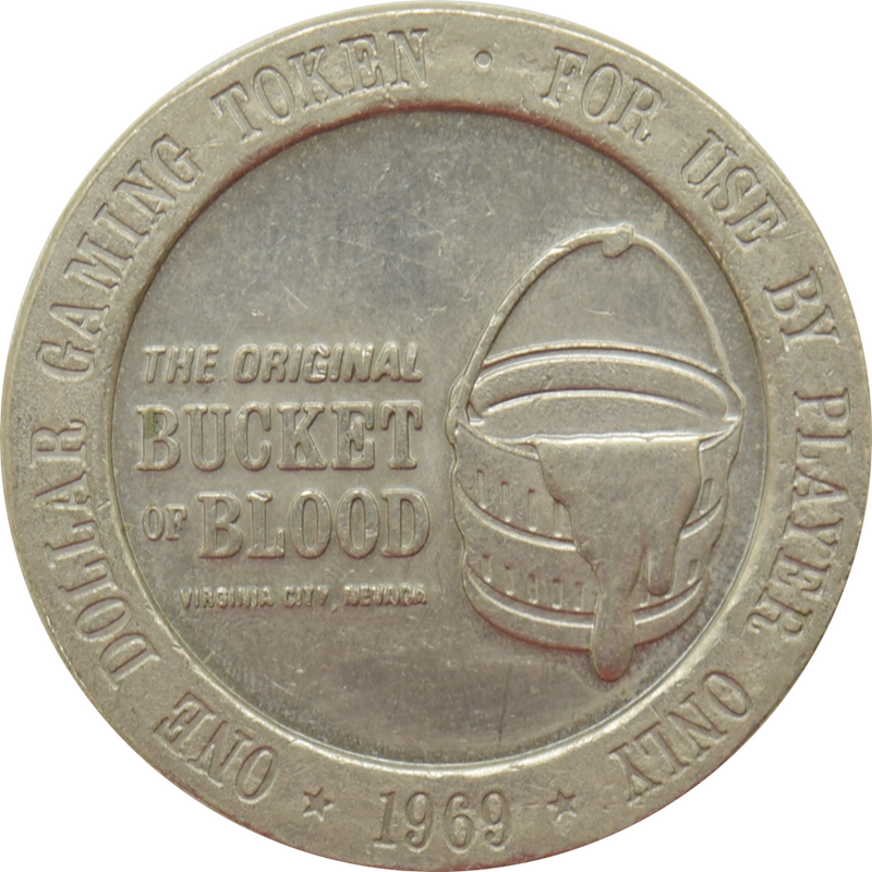 Bucket of Blood Casino Virginia City Nevada $1 Token 1969