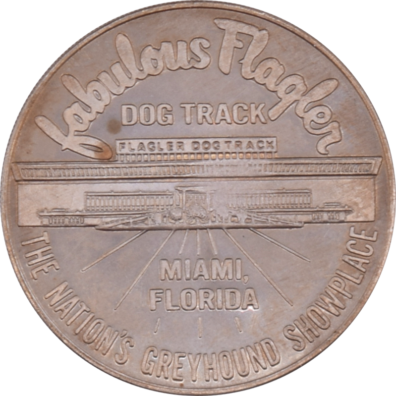 Flagler Greyhound Track Casino Miami Florida 50 Cent Gaming Token 1967