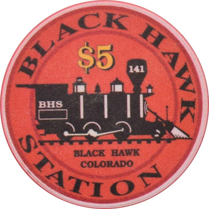 Black Hawk Station Casino Black Hawk Colorado $5 Blackjack Crossing Chip