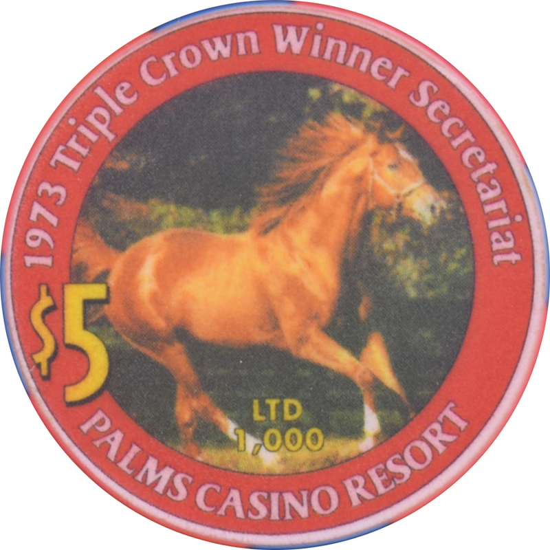 Palms Casino Las Vegas Nevada $5 Triple Crown Winner Secretariat 1977