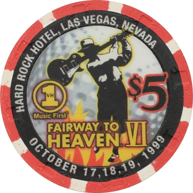 Hard Rock Casino Las Vegas Nevada $5 Fairway to Heaven Chip 1999