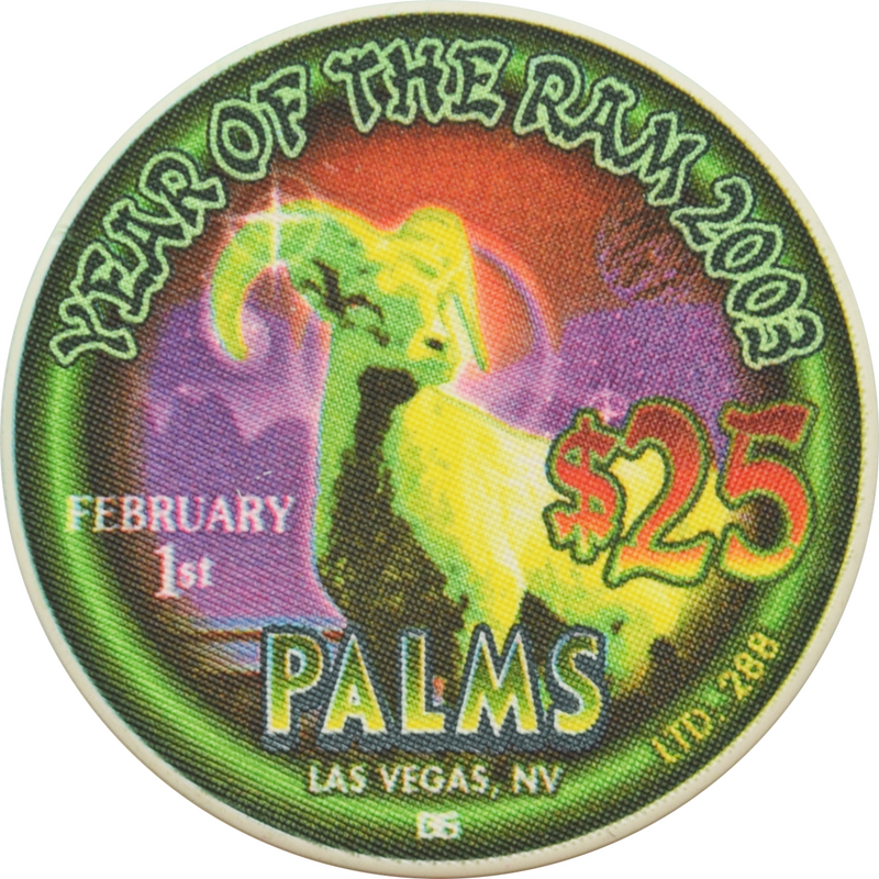 Palms Casino Resort Las Vegas Nevada $25 Year of the Ram Chip 2003