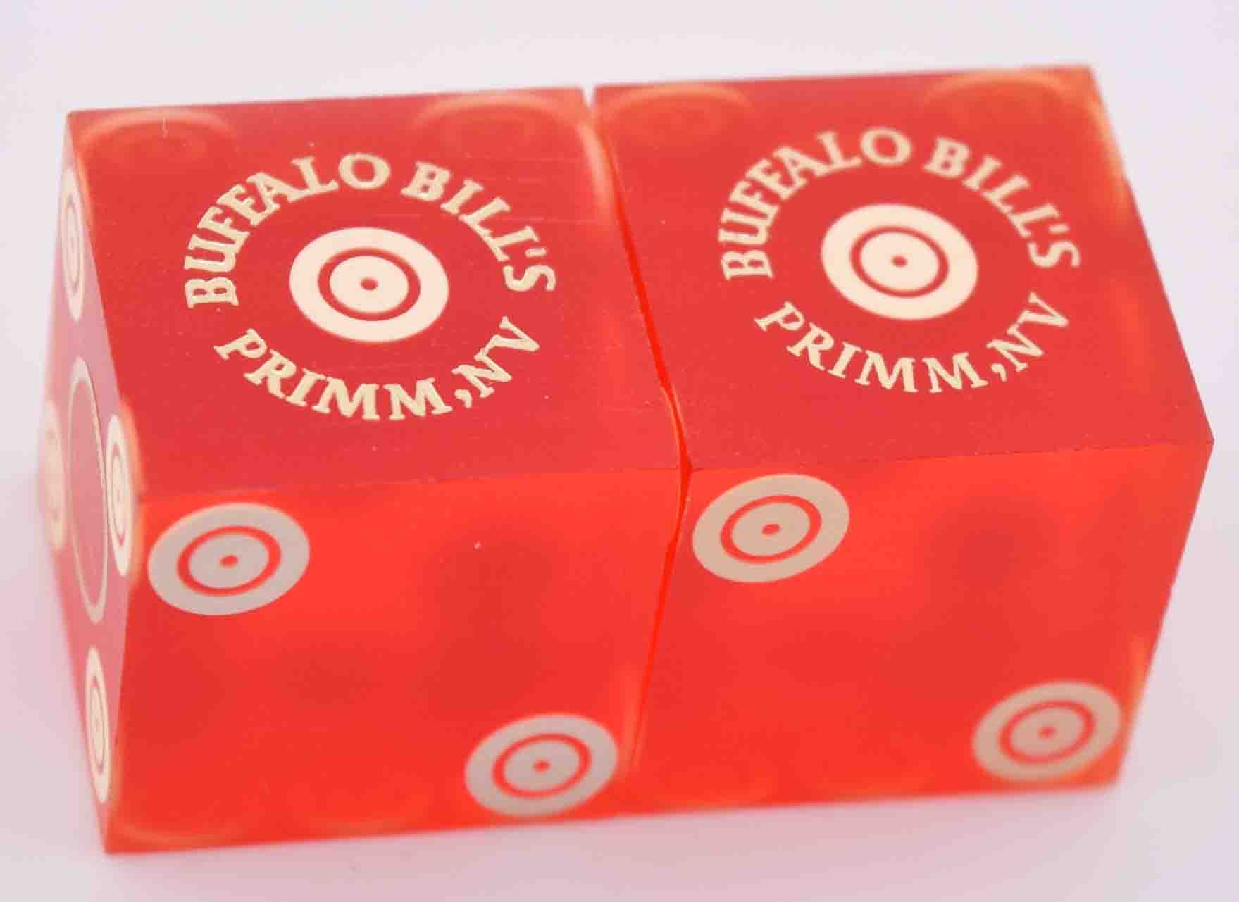 Buffalo Bill's Casino Primm Nevada Used Bird’s-Eye Spots Pair of Dice