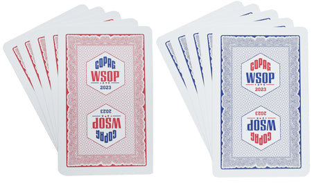 WSOP 2023 Tournament Playing Cards - Narrow Bridge Size Plastic Poker Cards Blue