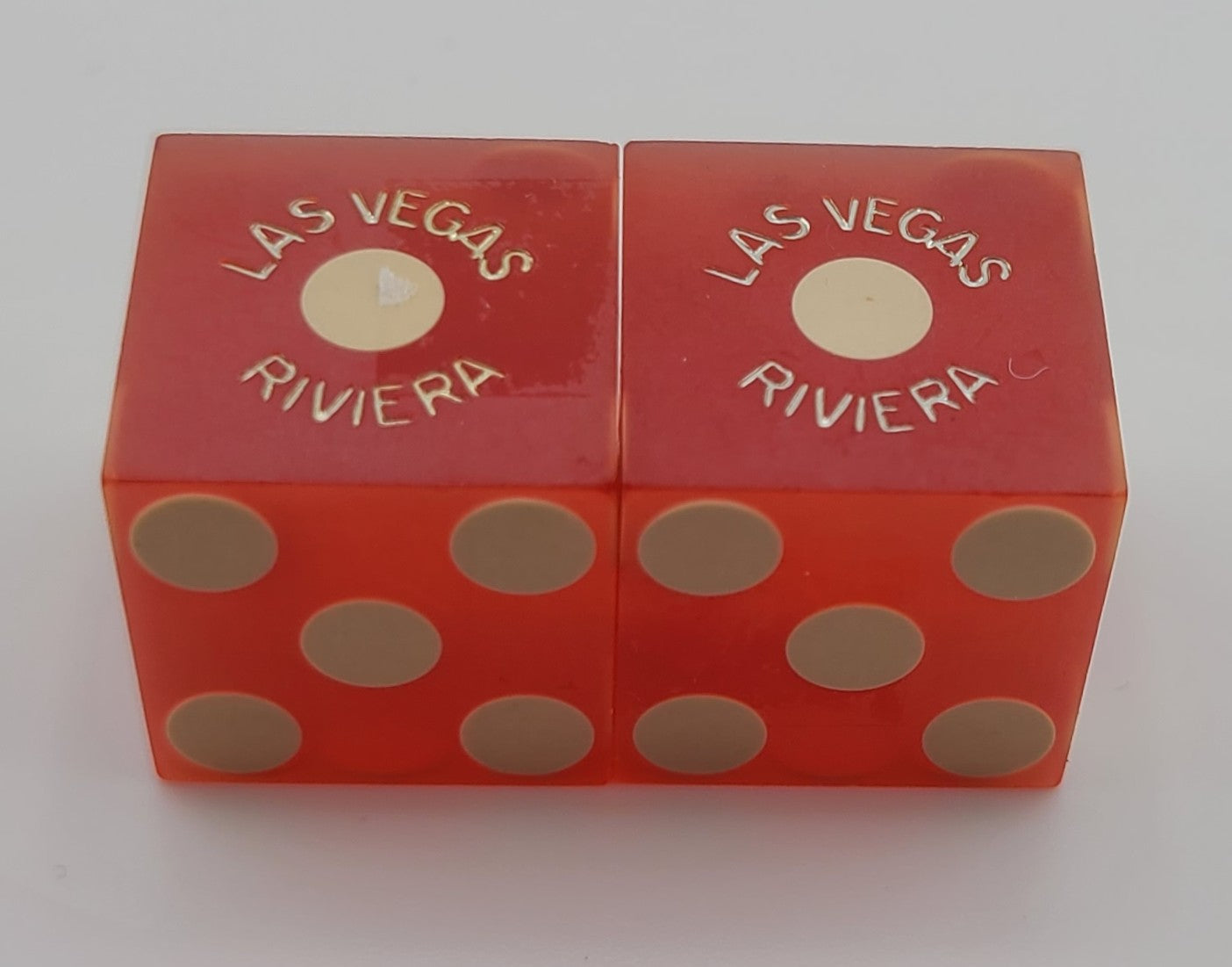 Riviera Casino Las Vegas Nevada Used Pair of Dice 1970's-80's