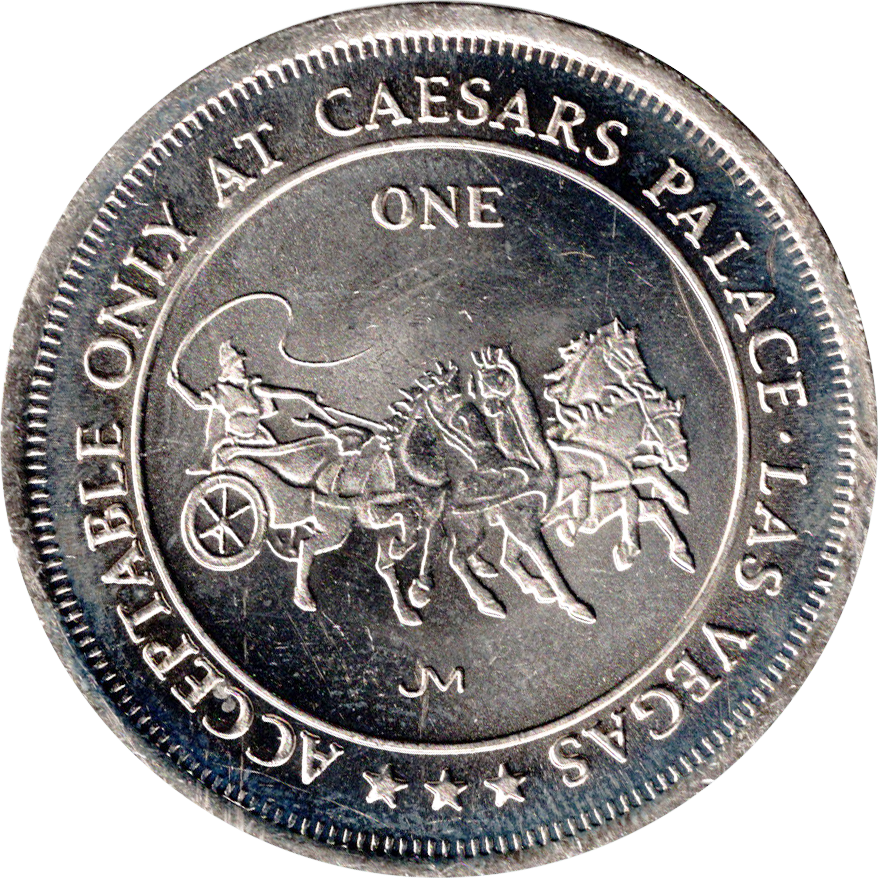 Caesars Palace Casino Las Vegas Nevada $1 Gaming Token