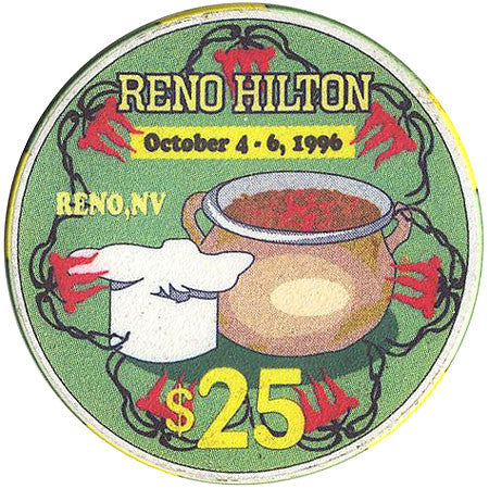 Reno Hilton $25 (green) chip - Spinettis Gaming - 1