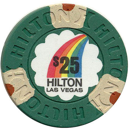 Las Vegas Hilton $25 (green) chip - Spinettis Gaming - 1