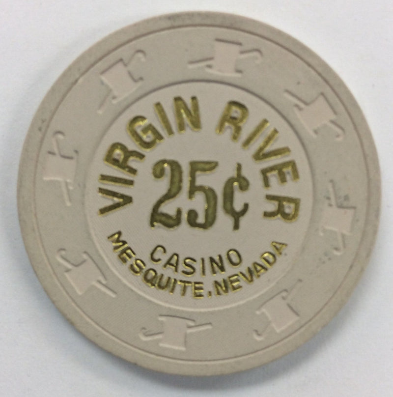 Virgin River 25cent (white) chip - Spinettis Gaming