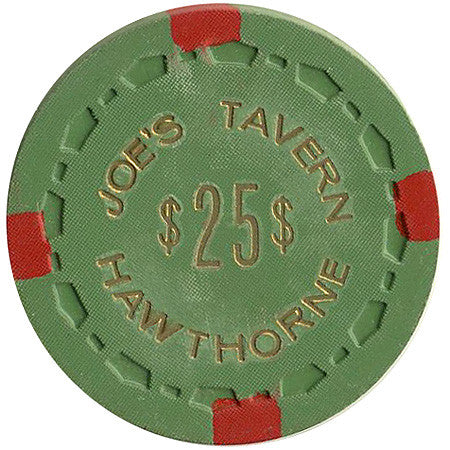 Joe's Tavern $25 (green) chip - Spinettis Gaming - 1