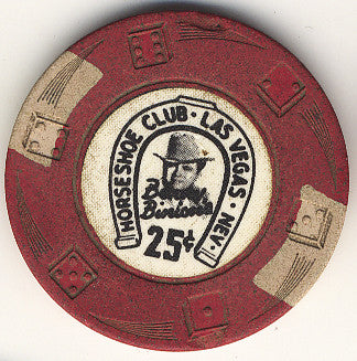 HorseShoe Club 25cent (Red, Die Swirl Mold) chip - Spinettis Gaming