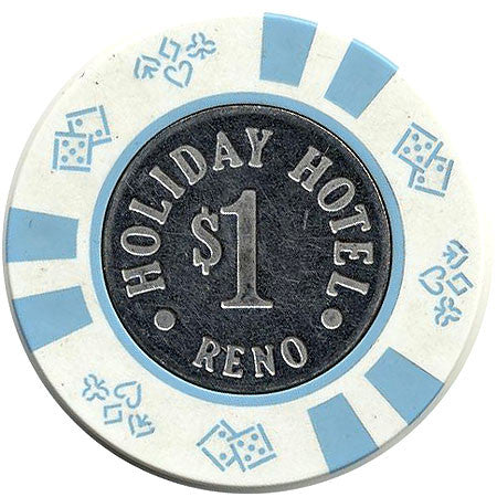 Holiday Hotel $1 (white) chip - Spinettis Gaming - 2