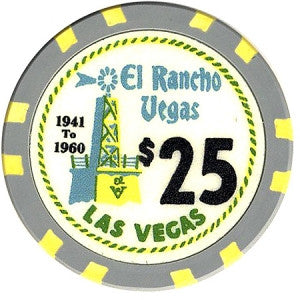 El Rancho Vegas $25 Chip (Gray) - Spinettis Gaming - 2
