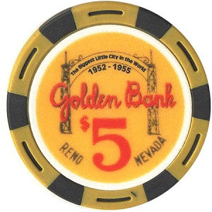 Golden Bank $5 Chip - Spinettis Gaming - 1