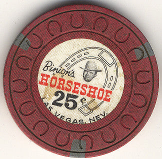 HorseShoe Club 25cent (red, Horseshoe mold) chip - Spinettis Gaming