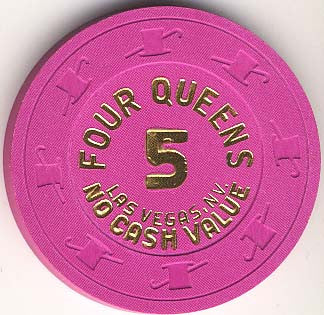 Four Queens 5 (NCV)(hot pink) chip - Spinettis Gaming - 2