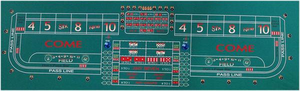 Casino Quality Craps Layout 8ft With Fire Bets