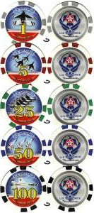Thunderbirds Air Force Collector Sample Set of 5 Chips