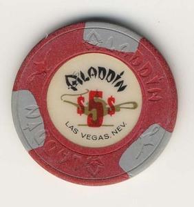 Aladdin Casino $5 (1980s) Chip - Spinettis Gaming - 2