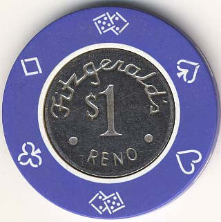 Fitzgerald's Casino Reno $1 chip 1983 - Spinettis Gaming