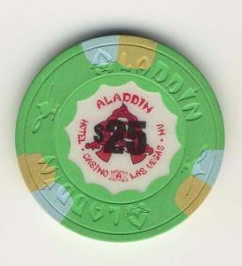 Aladdin Casino $25 (1989) Chip - Spinettis Gaming - 1