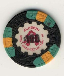 Aladdin Casino $100 (1989) Chip - Spinettis Gaming