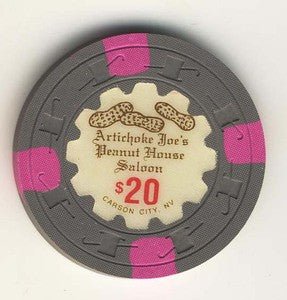 Artichoke Joes Casino Peanut house Saloon $20 Chip - Spinettis Gaming - 1