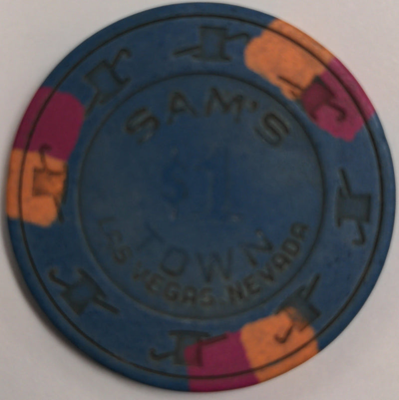 Sam's Town Casino Las Vegas NV $1 Chip 1986