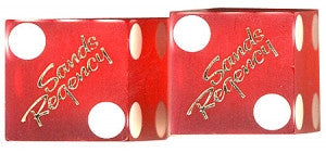 Sands Regency Used Red Casino Dice, Pair - Spinettis Gaming - 2