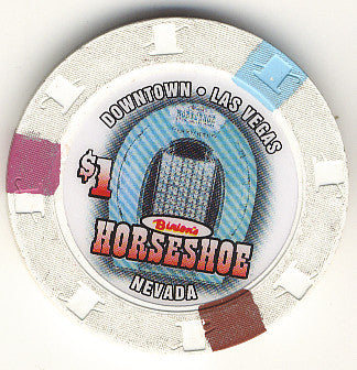 HorseShoe Club $1 (white) chip - Spinettis Gaming - 1