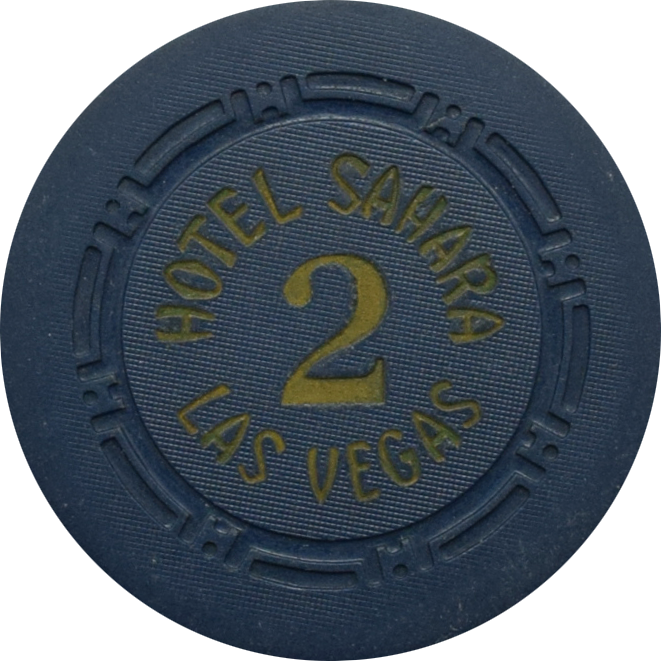 Sahara Casino Las Vegas Nevada Navy Roulette 2 Chip 1950s