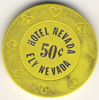 Hotel Nevada 50cent (yellow) chip - Spinettis Gaming