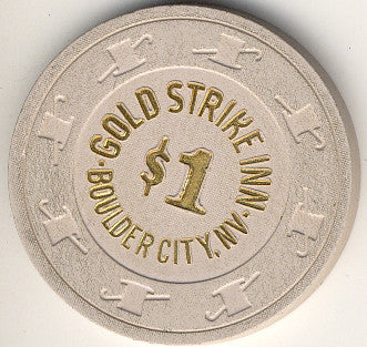 Gold Strike Inn $1 (White, reads BC,NV) chip - Spinettis Gaming - 2