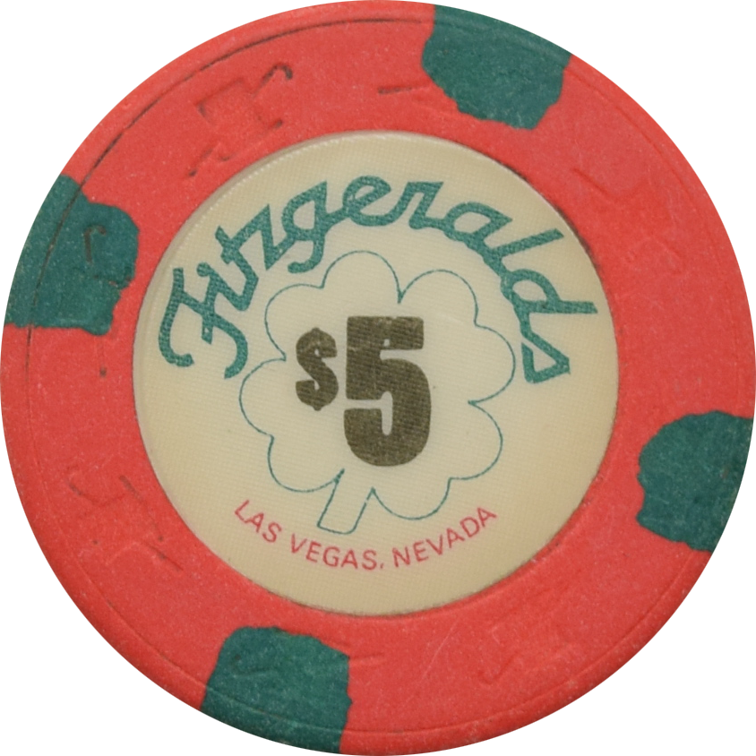 Fitzgeralds Casino Las Vegas Nevada $5 Chip 1988