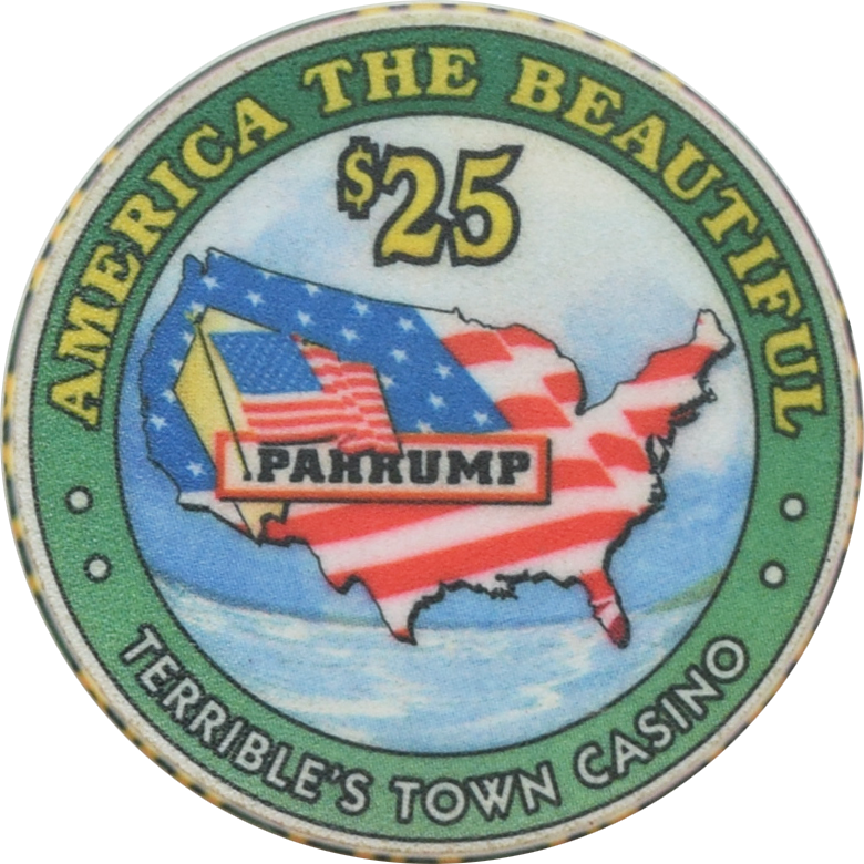 Terrible's Town Casino Pahrump Nevada $25 Chip 2000
